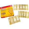 C.H. Hanson 2" Brass Interlocking Stencils Letters and Numbers, 92 Piece Set 10151